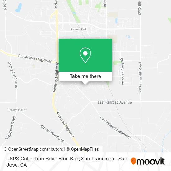 USPS Collection Box - Blue Box map