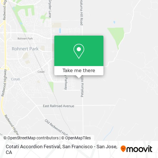 Mapa de Cotati Accordion Festival