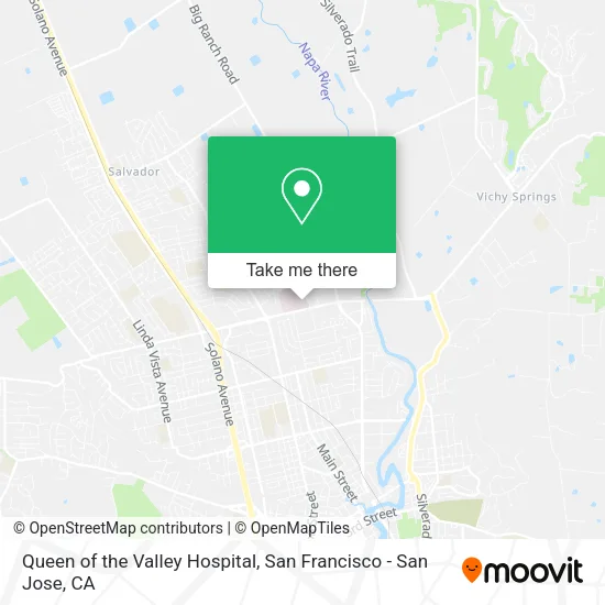 Mapa de Queen of the Valley Hospital