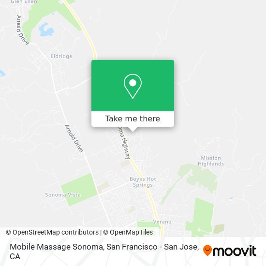 Mapa de Mobile Massage Sonoma