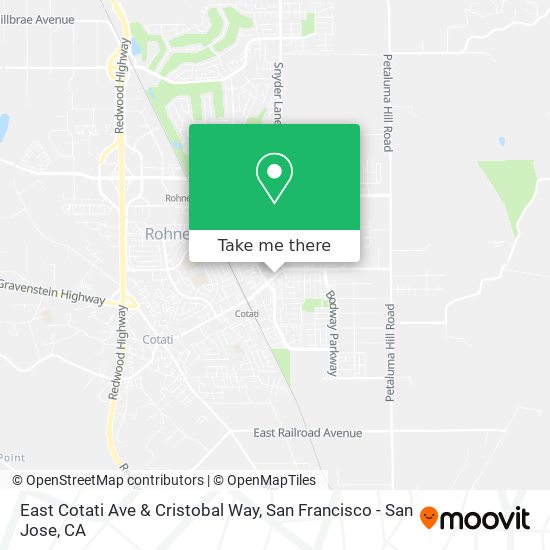 Mapa de East Cotati Ave & Cristobal Way