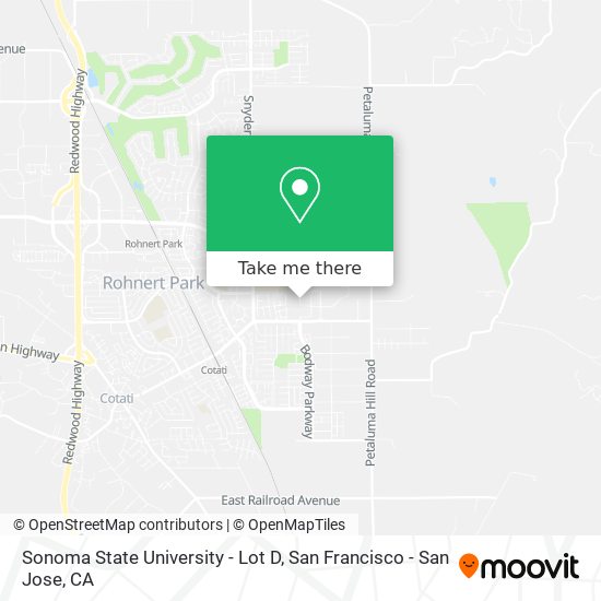 Mapa de Sonoma State University - Lot D