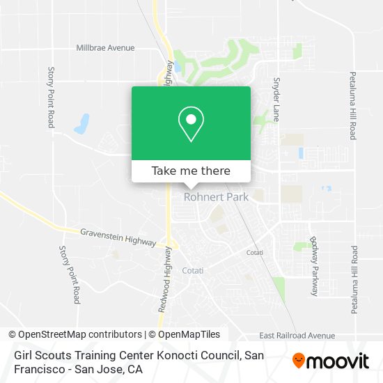 Girl Scouts Training Center Konocti Council map