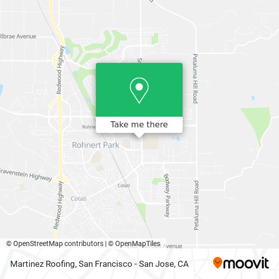 Martinez Roofing map