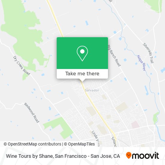 Wine Tours by Shane map
