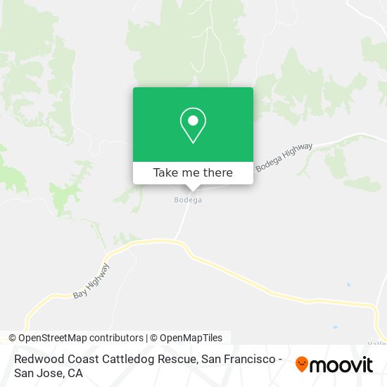 Redwood Coast Cattledog Rescue map