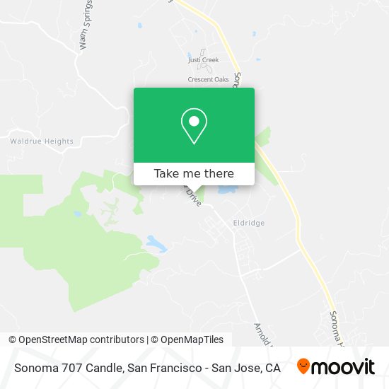 Mapa de Sonoma 707 Candle