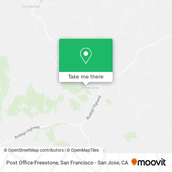 Post Office-Freestone map