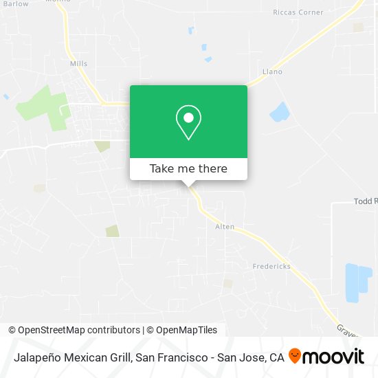 Mapa de Jalapeño Mexican Grill