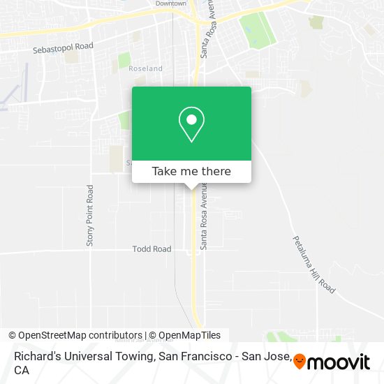 Richard's Universal Towing map