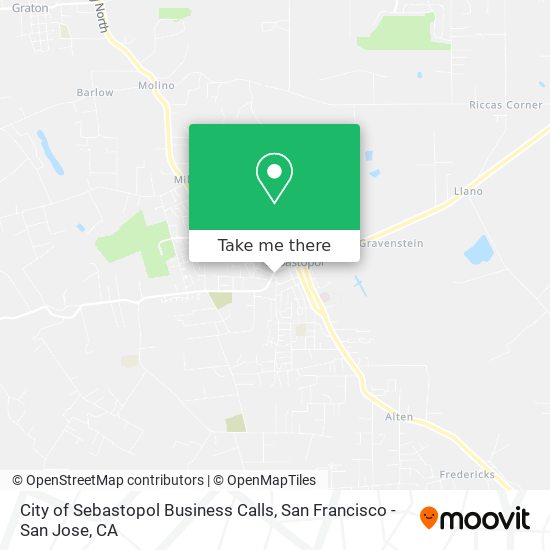 City of Sebastopol Business Calls map