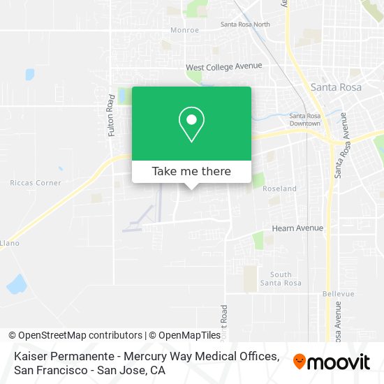 Kaiser Permanente - Mercury Way Medical Offices map