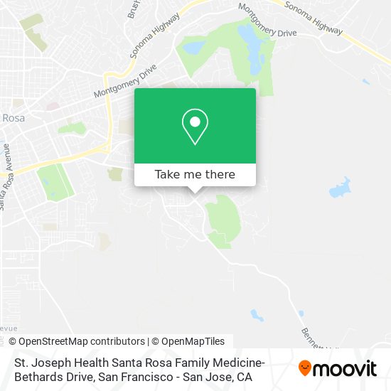 Mapa de St. Joseph Health Santa Rosa Family Medicine-Bethards Drive