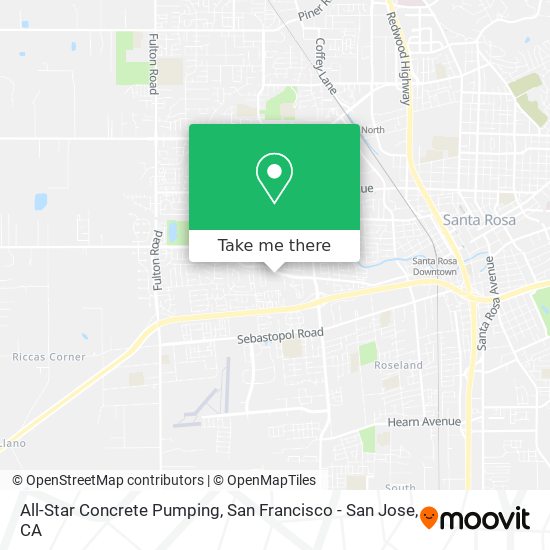 All-Star Concrete Pumping map
