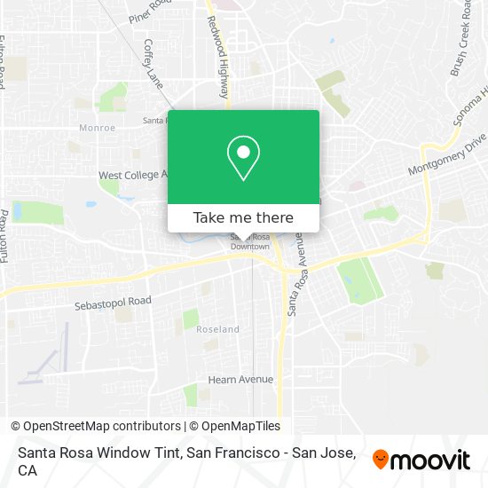 Santa Rosa Window Tint map