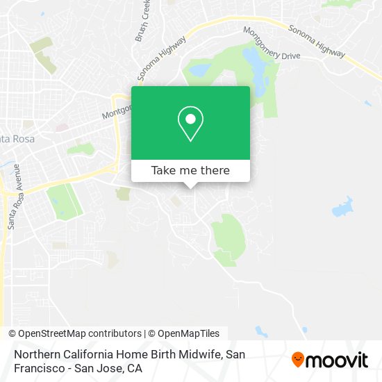 Mapa de Northern California Home Birth Midwife