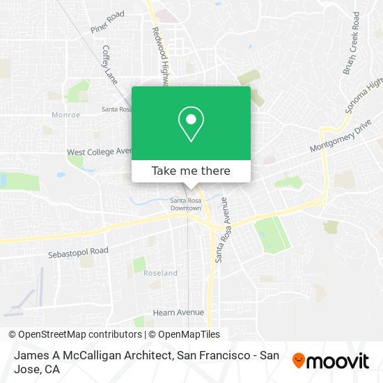 James A McCalligan Architect map