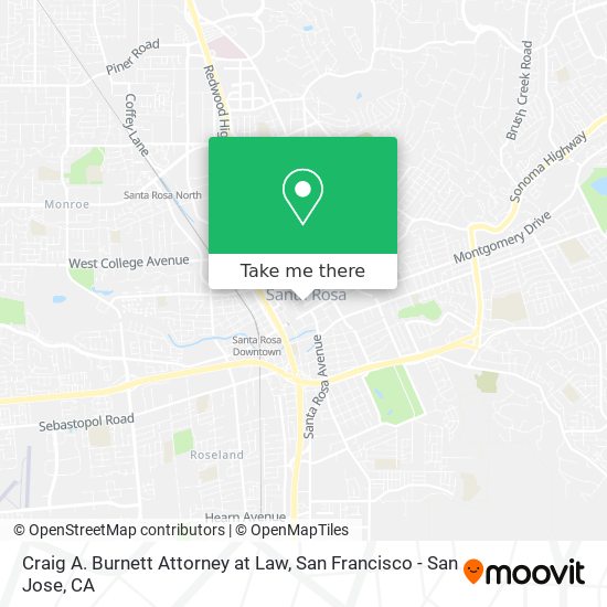 Mapa de Craig A. Burnett Attorney at Law