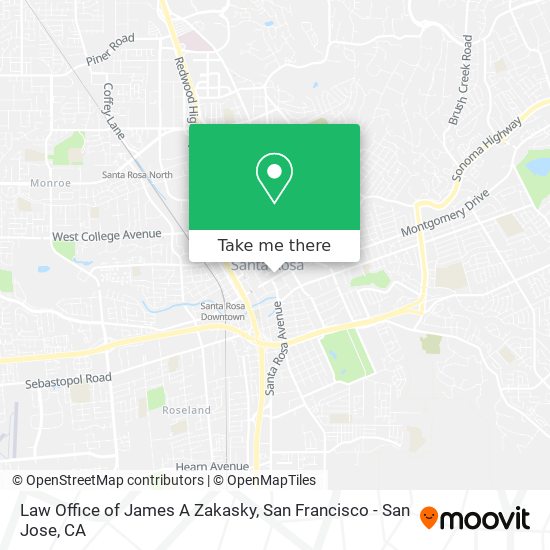 Law Office of James A Zakasky map