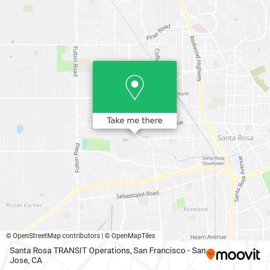 Santa Rosa TRANSIT Operations map