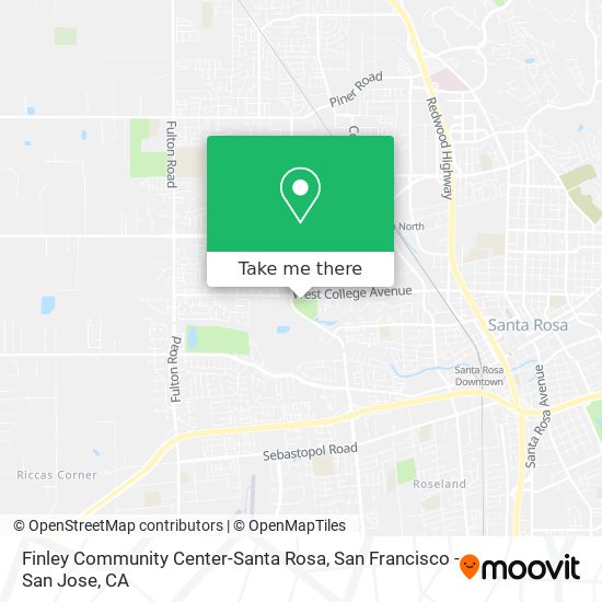 Finley Community Center-Santa Rosa map