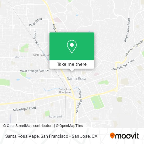 Santa Rosa Vape map