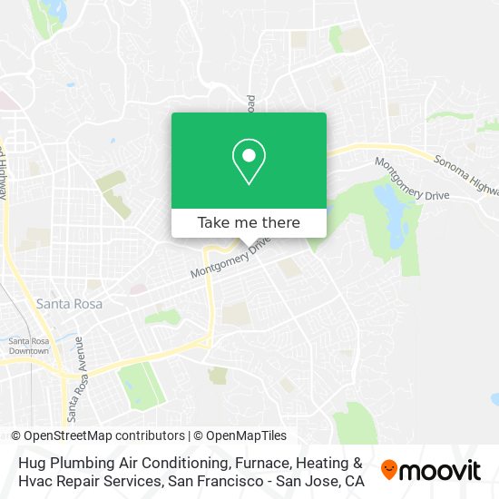 Mapa de Hug Plumbing Air Conditioning, Furnace, Heating & Hvac Repair Services