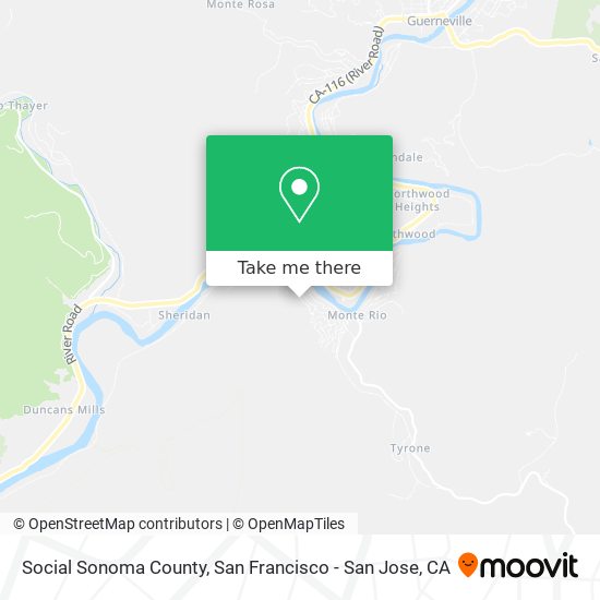 Social Sonoma County map