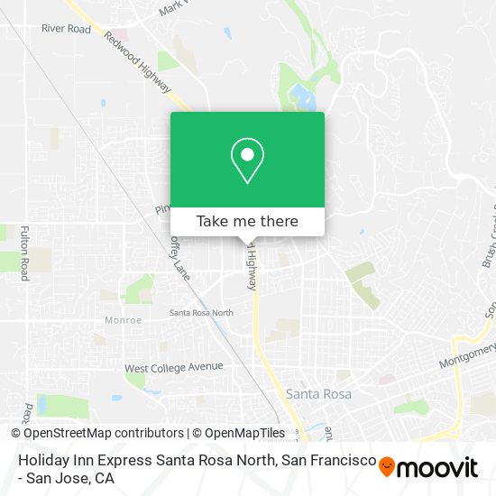 Holiday Inn Express Santa Rosa North map