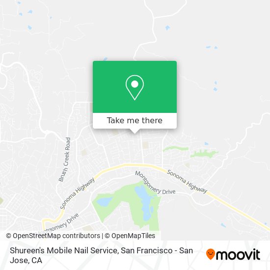Shureen's Mobile Nail Service map