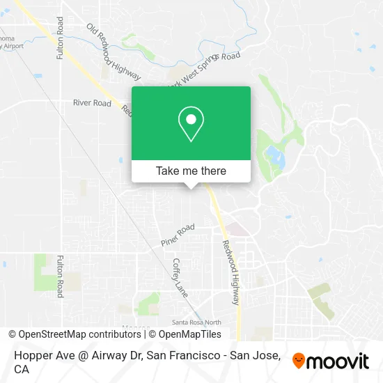 Mapa de Hopper Ave @ Airway Dr