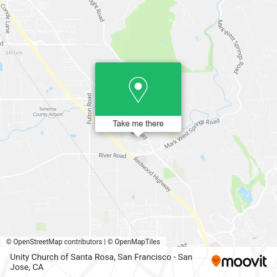 Unity Church of Santa Rosa map