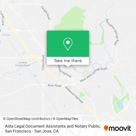 Alda Legal Document Assistants and Notary Public map