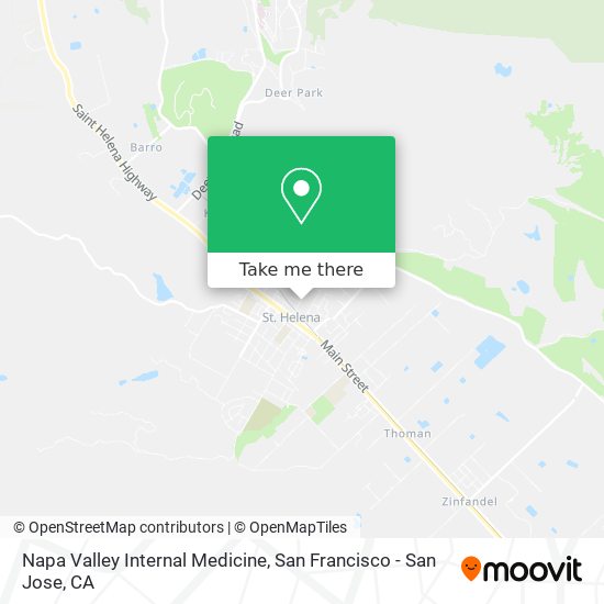Mapa de Napa Valley Internal Medicine
