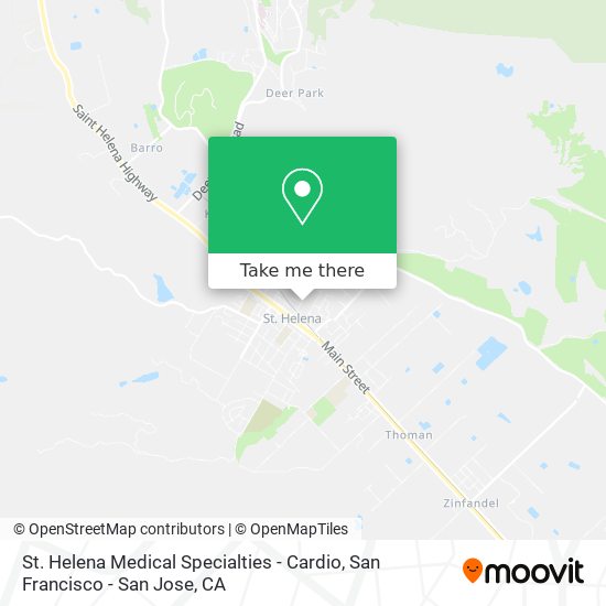 Mapa de St. Helena Medical Specialties - Cardio
