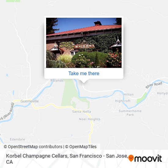 Mapa de Korbel Champagne Cellars