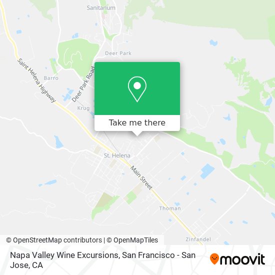 Mapa de Napa Valley Wine Excursions