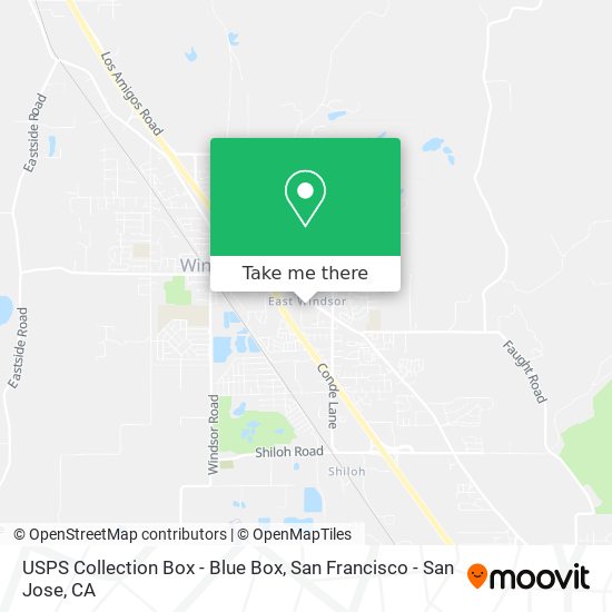 Mapa de USPS Collection Box - Blue Box