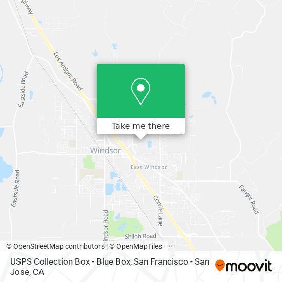 USPS Collection Box - Blue Box map