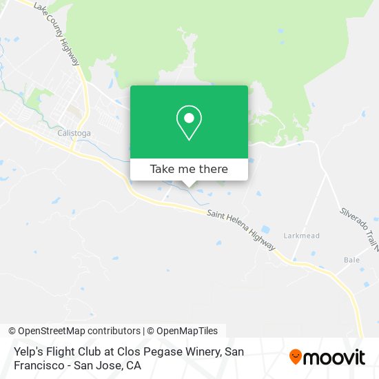 Yelp's Flight Club at Clos Pegase Winery map