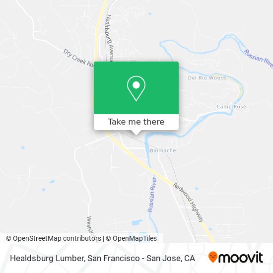 Mapa de Healdsburg Lumber