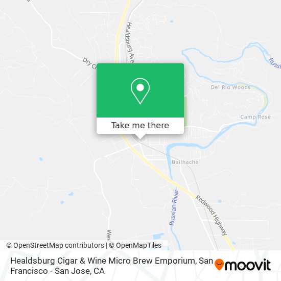 Mapa de Healdsburg Cigar & Wine Micro Brew Emporium