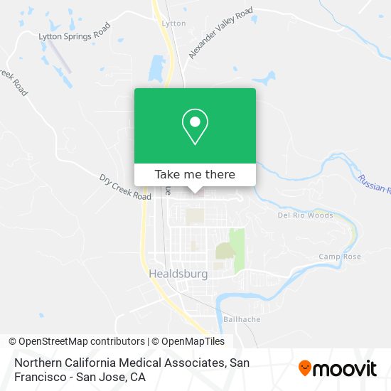 Northern California Medical Associates map