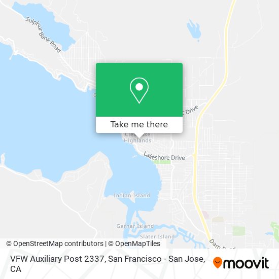 Mapa de VFW Auxiliary Post 2337
