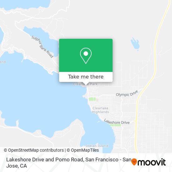 Lakeshore Drive and Pomo Road map