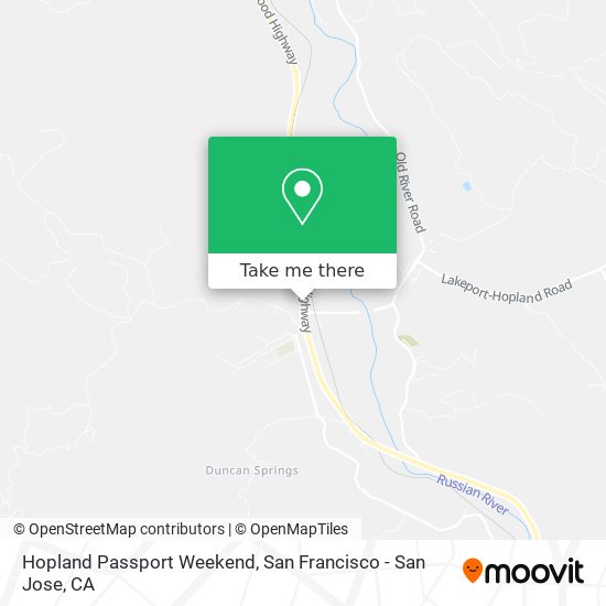 Hopland Passport Weekend map
