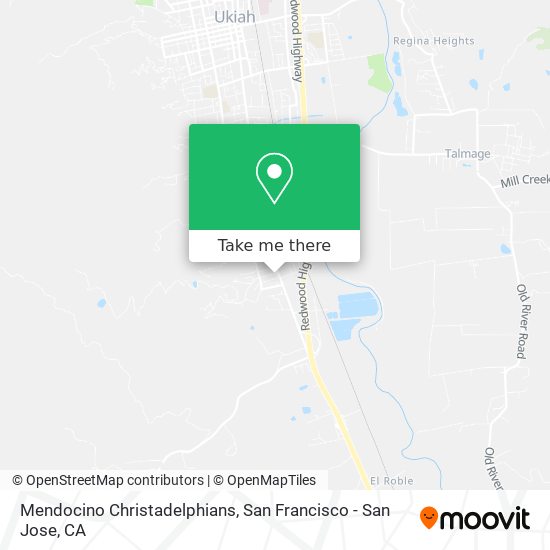 Mendocino Christadelphians map