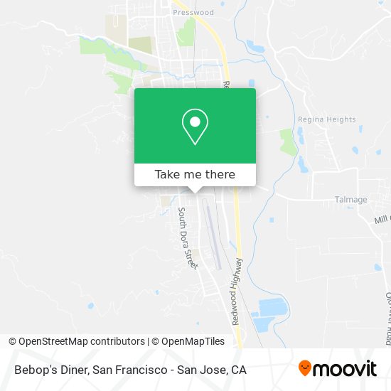Bebop's Diner map