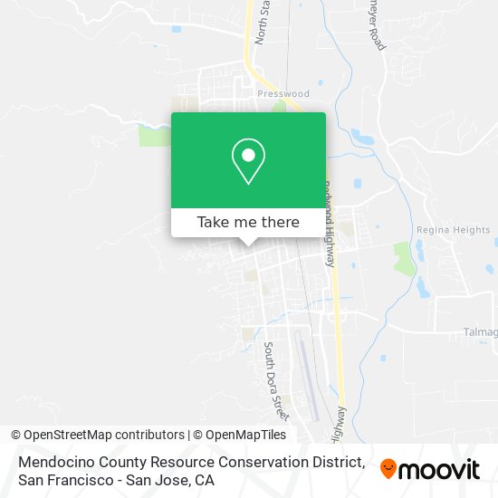 Mapa de Mendocino County Resource Conservation District