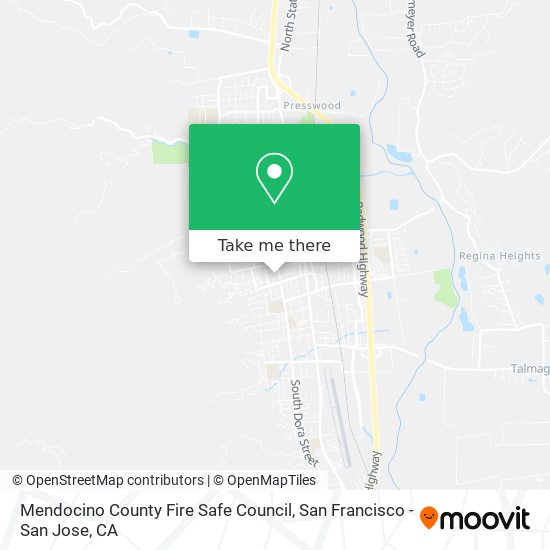 Mapa de Mendocino County Fire Safe Council
